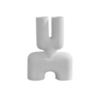 Cobra Double Vase Medium Blanc Bulle