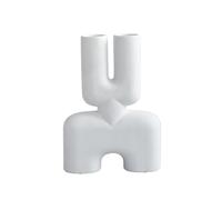 Cobra Double Vase Moyen Os Blanc