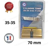Cobye -Cylindre de Serrure 70 mm 35x35 - Barillet Européen avec 5 Clés, Haute Sécurité, Compatible Serrure 260 et Porte d’Entrée