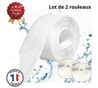Cobye - Lot 2 rouleaux bande d’étanchéité blanche 3 m PVC adhésive pour salle de bain, cuisine, évier, murs étanches