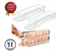 Cobye - Lot de 2 Boîtes à Œufs pour Réfrigérateur 14 Œufs - Rangement Œufs Empilable, Boîte de Conservation Frigo Plastique
