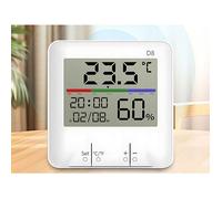 Cobye -Thermomètre et Hygromètre Intérieur avec Station Météo LCD - Horloge Digitale et Calendrier Intégrés- Humidité