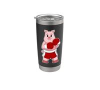Cochon Boxer Gants de boxe Boxe Gobelet isotherme en acier inoxydable double paroi