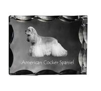 Cocker américain - cristal avec photo du chien, statuette en verre avec photo, cadre unique avec photo de la marque Art-Dog