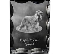 Cocker anglais - cristal avec photo du chien, statuette en verre avec photo, cadre unique avec photo de la marque Art-Dog