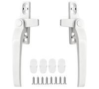 Cockspur Lot de 2 poignées de fenêtre de rechange droite/gauche universelles blanches pour fenêtres UPVC, portes coulissantes, fenêtres à double vitrage, design ambidextre pour réparation et