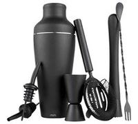 Mikamax – Coffret cocktail mm – Ensemble 8 pièces Noir mat – Livre de recettes inclus