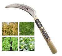 Cocktail7 Faucille Faux Japonaise avec Lame Dentelée 17cm Jardin Taille Herbe Lierre Récolte Légume Désherbage Acier Inoxydable au molybdène