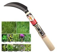 Cocktail7 Faux Faucille Manuel Japonaise Lame à Dent Acier SK-5, Spécial Mauvaise Herbe Désherber Desherbage Outil Jardin Jardinage Fabriqué au Japon