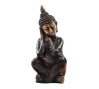 Coco Papaya Bouddha Penseur 9cm - Statuette Artisanale en Laiton