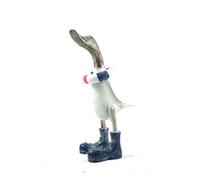 Coco Papaya Canard décoratif et sa bouée Tricolore en Bois 35cm