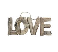 Coco Papaya Décoration murale en bois flotté Love 35x15cm