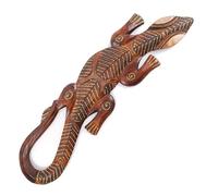 Coco Papaya Gecko Mural en Bois 50cm - Décoration Exotique