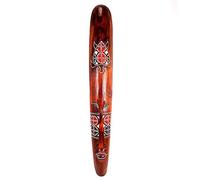 Coco Papaya Grand masque 100cm décor tortue batik colorée en bois