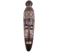 Coco Papaya Grand masque africain en bois - Décoration batik 50cm style ethnic' chic artisanal