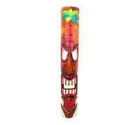 Coco Papaya Grand Masque Tiki 100cm en bois - Motif Palmier Coloré