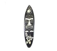 Coco Papaya Grande planche de surf décorative en bois motif Tiki 100cm