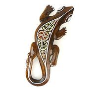 Coco Papaya Lézard en bois 30cm | Décoration murale exotique