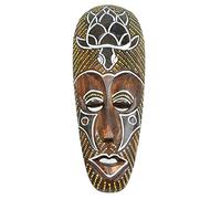 Coco Papaya Masque Africain en bois 30cm | Motif Tortue
