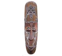 Coco Papaya Masque Africain en bois 50cm motif Tortue