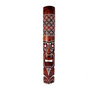 Coco Papaya Masque Tiki Bois 100cm Motif coloré. Déco Tiki.