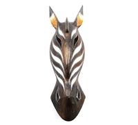 Coco Papaya Masque Zèbre en bois 50cm. Décoration murale exotique africaine
