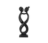 Coco Papaya Statue Abstraite Couple Amour Infini 50cm en Bois | Cadeau de Saint-Valentin