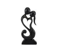 Coco Papaya Statue Abstraite Couple en Fusion 30cm en Bois | Preuve d'amour Inoubliable