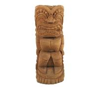 Coco Papaya Statue Hawaïenne Tiki Kane en Bois de Cocotier 50cm