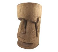 Coco Papaya Statue/Tabouret Moai de l'île de Pâques en cocotier 50cm