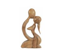 Coco Papaya Statuette en Bois sculpté Couple Sensuel 20cm | Cadeau Amoureux