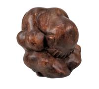 Coco Papaya Statuette Yogi Libérateur en Bois de suar sculpté Main 15cm