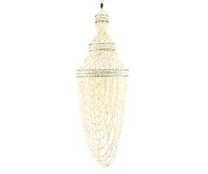 Coco Papaya Suspension en véritables coquillages cauris blancs 80cm