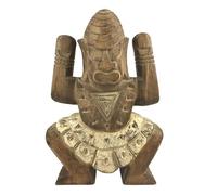 Coco Papaya Totem d'Immunité Koh Wua Ta Lap en Bois 30cm Brown