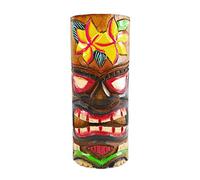 Coco Papaya Totem Tiki 25cm en Bois Motif Fleur de Tiaré