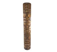 Coco Papaya Totem Tiki Intérieur/Extérieur 100cm en Bois | Sculpture sur Bois Traditionnelle