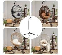 COCO Support de chaise suspendue en forme d'œuf sans panier noir acier,avec manuel de montage(jbc87n)Vidaxl