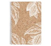 Cocoa motif, Cahier reliure intégrale A4 - 21 x 29,7 cm, 148 pages, Ligné + marge, ass. - Cacao