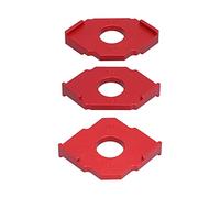Cocoarm 3 Pièces Modèles de Routeur de Gabarit de Rayon Modèle de Gabarit de Rayon d'angle en Alliage d'aluminium T10 T15 T20 T25 T30 T35 pour le Travail du Bois Coupe Coin Routage Traçage