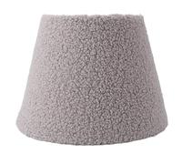 Cocoarm Abat-jour Conique en Tissu Peluche, 16 X 25 X 18 Cm, Doublure Intérieure Dorée Douce au Toucher, E14 E27, pour Lampadaire, Chambre à Coucher, Bureau, Hall d'hôtel (GRAY)