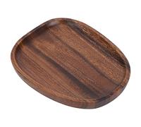 Cocoarm Assiette en Bois Plateau Alimentaire en Bois de qualité Supérieure 30 X 20 Cm Plateau de Service pour Pain, Fruits, Collations et Steak Organisateur de Table Irrégulier pour Cuisine, Table à