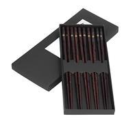 Cocoarm Baguettes Japonaises Baguettes en Bois Ensemble de 5 Paires Séquoia 23 Cm Antidérapantes Passent au Lave-Vaisselle Réutilisables pour Sushi Ramen Riz Maison Cuisine Restaurant