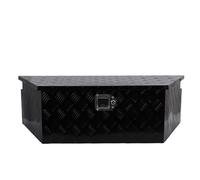 Cocoarm Boîte à Languette de Remorque, Coffre à Outils en Aluminium Résistant à l'eau avec Serrure et Clés, Organisateur de Lit de Camion de 39 Pouces pour Pick-up RV ATV