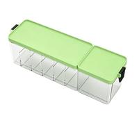 Cocoarm Boîte de Rangement de Câbles en Plastique, Organisateur de Rangement de Câbles avec Couvercle, Plusieurs Compartiments, Cache-poussière, Organisateur de Voyage et de Bureau Compact pour,