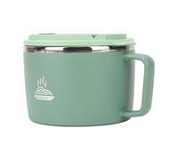 Cocoarm Bol à Nouilles avec Couvercle, Bol de Cuisson Ramen Portable en Acier Inoxydable 304, capacité de 1200 Ml pour le Bureau et la Maison (GREEN)