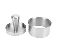 Cocoarm Burger Press Patty Maker, 304 Stainless Steel Round | Moule à hamburger, pression réglable pour différentes épaisseurs, se rince sous l\'eau courante pour les pique-niques