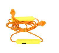 Cocoarm Casque Bluetooth avec Bouchon d'oreille, écouteurs de Cou en ABS avec Bluetooth 5.3, Réduction du Bruit de 29 DB, écouteurs Rechargeables IPX5 de 200 MAh pour Atelier de Construction (Yellow)