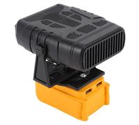 Cocoarm Chauffage de l'espace à Batterie Ventilateur de Chauffage Portable ABS 200 W avec Chaleur de 55 à 185 F 2 Ports USB Tête Réglable pour Atelier Garage Chantier Camping pour