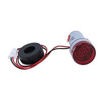 Cocoarm Compteur de Courant Numérique AC 220 V Mini Ampèremètre Numérique AD16 22DSA 0 à 100 A Panneau Lumineux avec Boîtier Ignifuge Affichage Clair pour électriciens d'armoire de Commande (rouge)