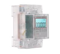 Cocoarm Compteur d'énergie Intelligent, Compteur d'énergie LCD monophasé 2P 5A à 60A 220V AC, Conception Microélectronique, écran rétroéclairé, Montage sur Rail DIN pour la de la Consommation